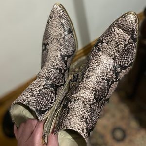 Lulu’s Matisse Snakeskin Ankle Boots